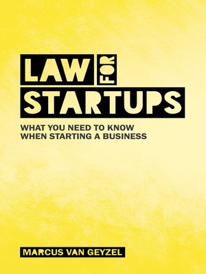 cover image of Law for Startups